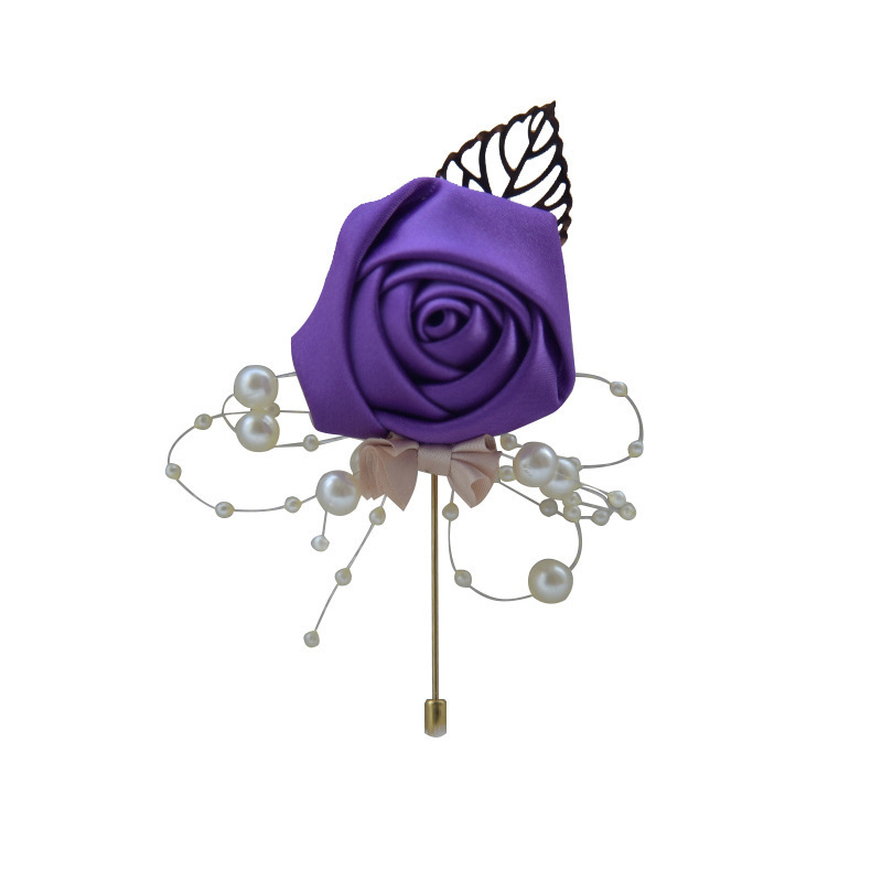 Broche al por mayor novio novia boda flor artificial ramillete broche flor artificial negocio fiesta suministros