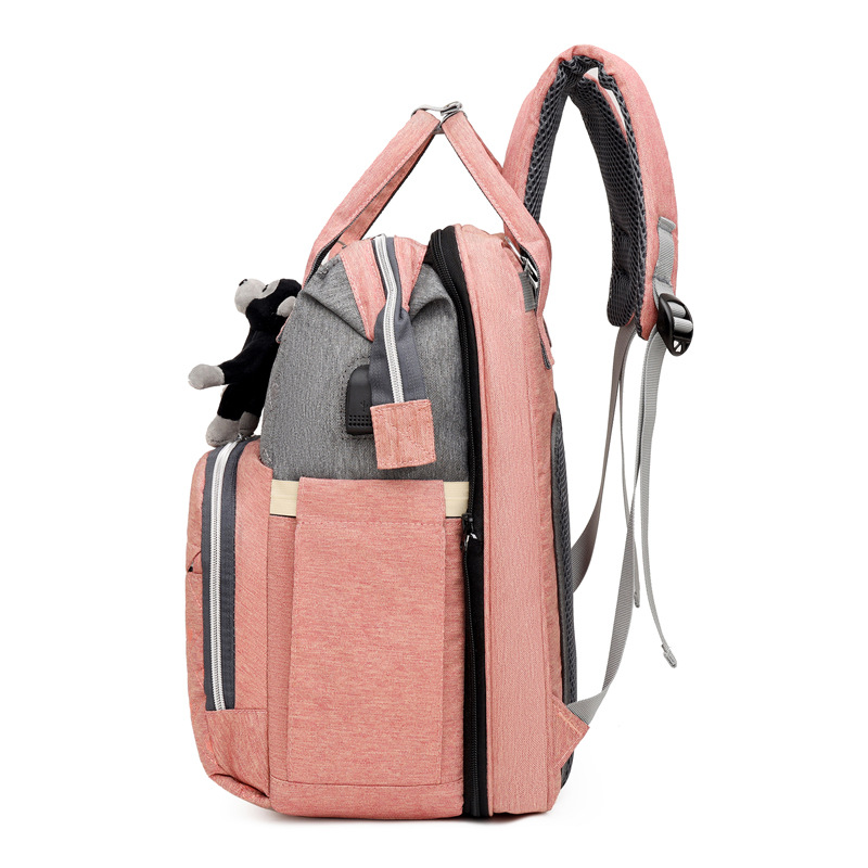 Large Capacity Mommy Bag Korean Ins Handbag Stylish Baby Bed Mother Bag Convenient Dual Shoulder Mommy Bag Baby Mother Bag