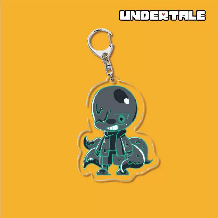 Ключодержащий брелок Undertale Frisk & Sans, акриловая подвеска около 5,5 см, кольцо из металла