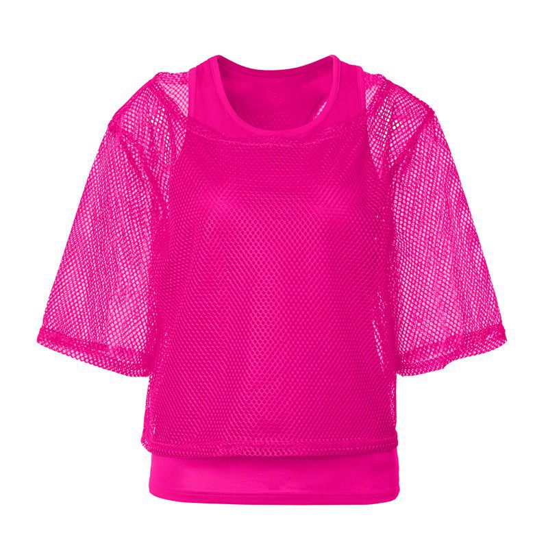 1980s top fishnet party dress I-shaped vest fishing net mesh T-shirt set sexy 1980s top fishnet party dress I-shaped vest fishing net mesh T-shirt set sexy