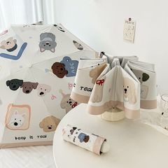 小衆犬晴傘学生女性両用日焼け止め傘小型携帯折り畳み日焼け止め紫外線防止日傘