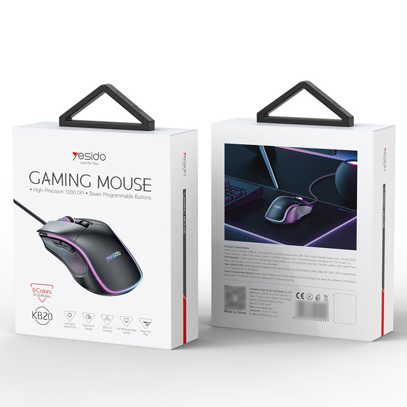 イエシド 有線ゲーミングマウス USB有線制御 eスポーツ クロスボーダー配送 デスクトップパソコン ノートパソコン rgbマウス|undefined