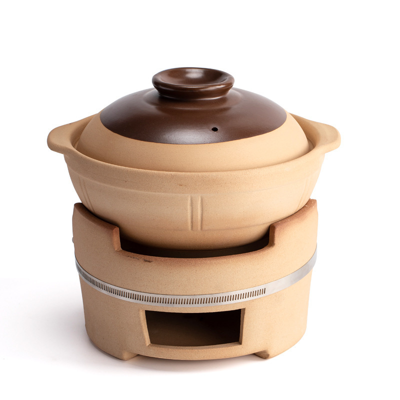 陶磁器の炭素炉のボイラーの旧式の家庭用のスープの土鍋の商用の泥の炉の囲みの焼肉のストーブの港式は炉を打ちます|undefined