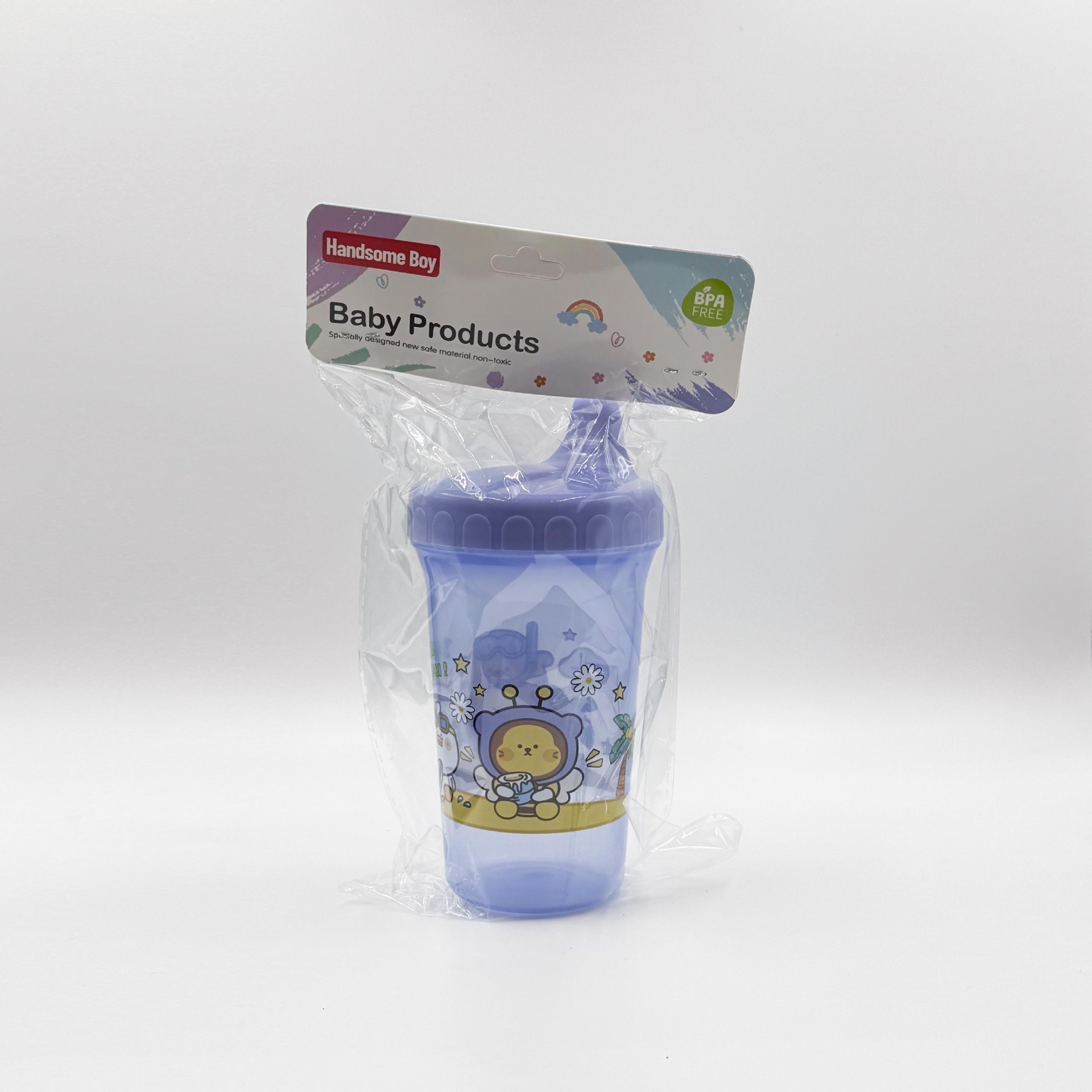 300ml taza de agua de gran capacidad con cubierta de aislamiento térmico a prueba de caídas taza de agua a prueba de fugas taza de agua para niños