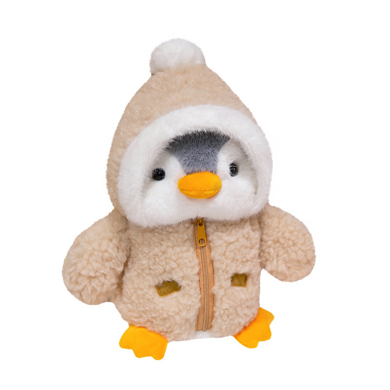 かわいい女装ペンギン人形が小さなペンギンに変身インターネット有名人ぬいぐるみ雪だるまペンギン冬服人形卸売女性|undefined