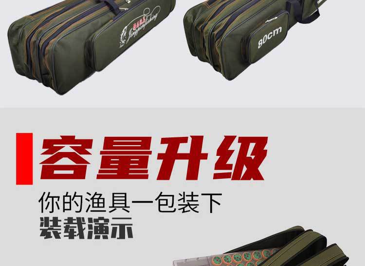 批发鱼竿包防磨钓鱼包帆布鱼杆包海钓包渔具包双层三层渔具钓鱼包