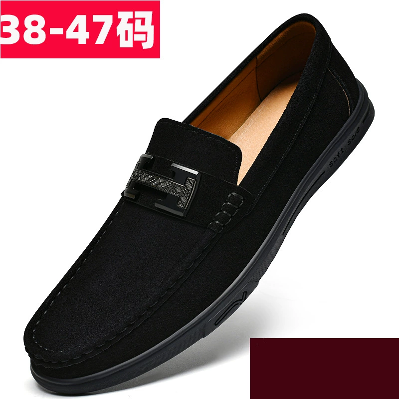 Кроссовки больших размеров 47, кожаные туфли 46, мужские туфли для папы, мужские слипоны с мягкой подошвой, экспортные повседневные туфли для мужчин