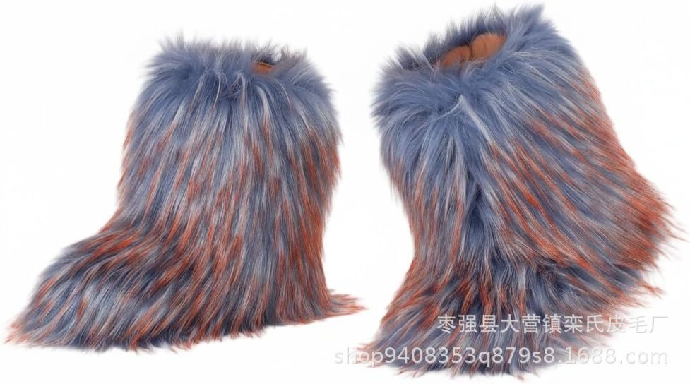 Botas de Nieve de Piel Sintética y Felpa Térmicas para Invierno