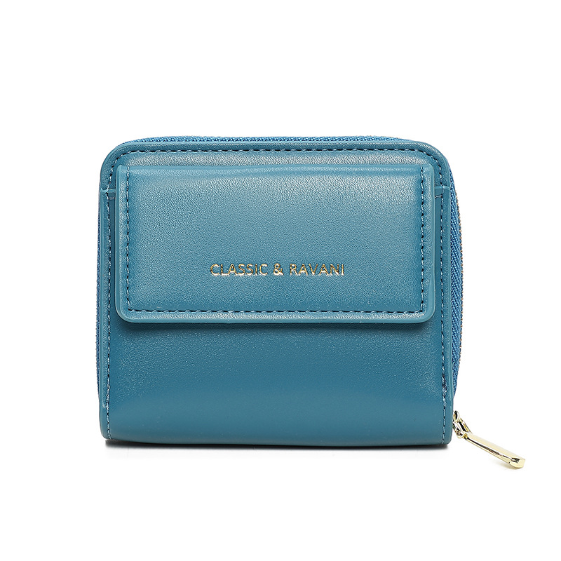 Nuevo color sólido simple bolso de cambio de damas multi-tarjeta billetera de bolso de mano multifuncional de estilo coreano para mujeres