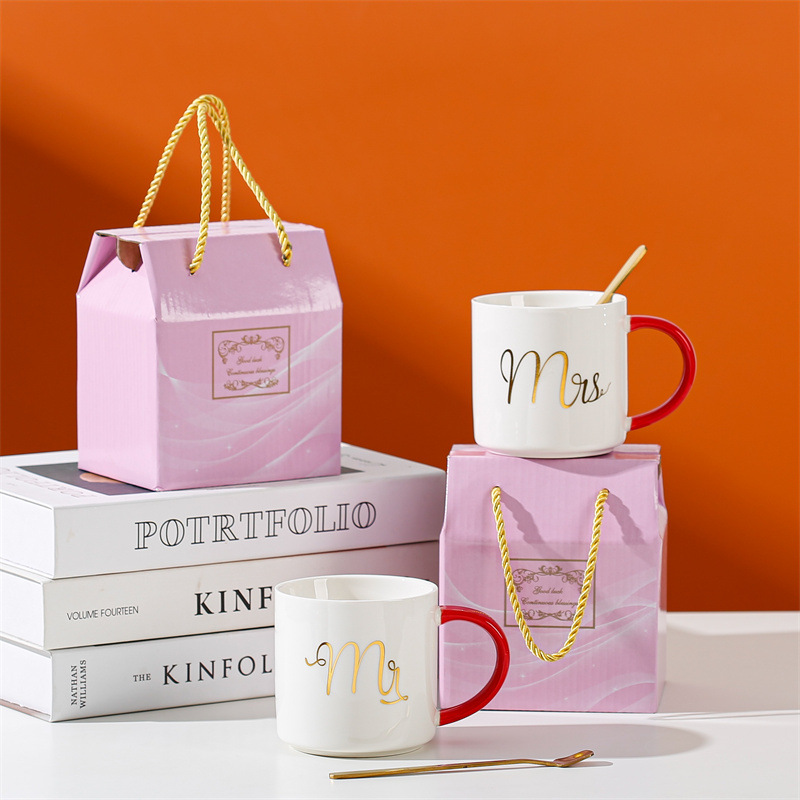 Taza de cerámica creativa taza de café de dibujos animados abre un pequeño evento de regalo publicitario taza de agua LOGO