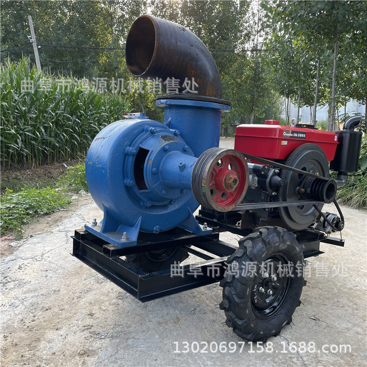 防汛拖车12寸抽水泵 拖拉机传动轴高扬程喷灌泵 柴油抽水泵价格