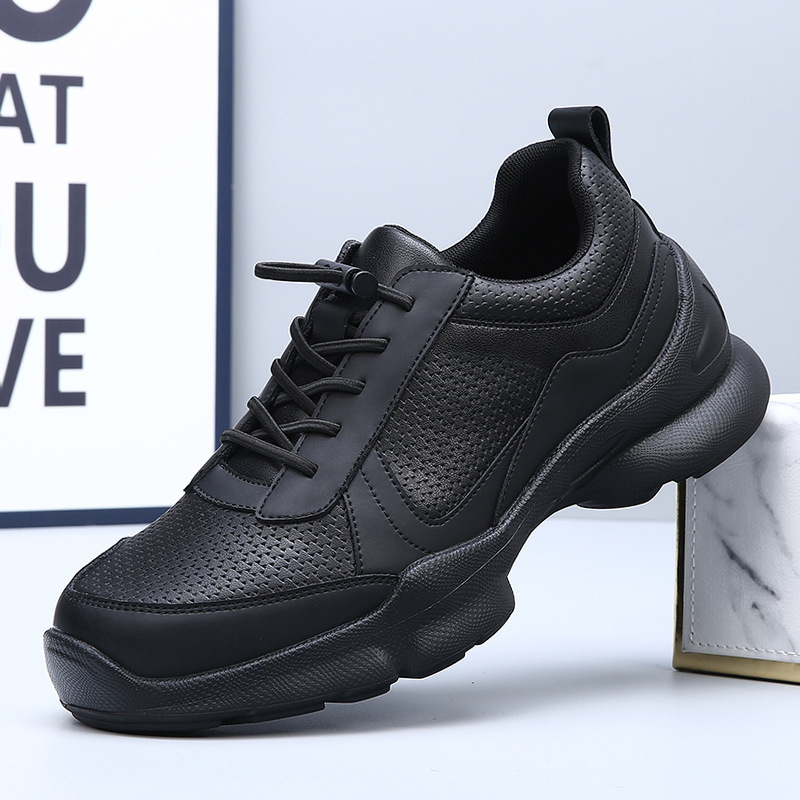 남성용 Love Nuobu 같은 스타일의 정품 가죽 운동화, 통기성 스포츠 및 캐주얼 신발, 남성용 경량 내마모성 미끄럼 방지 운동화, 트렌디함