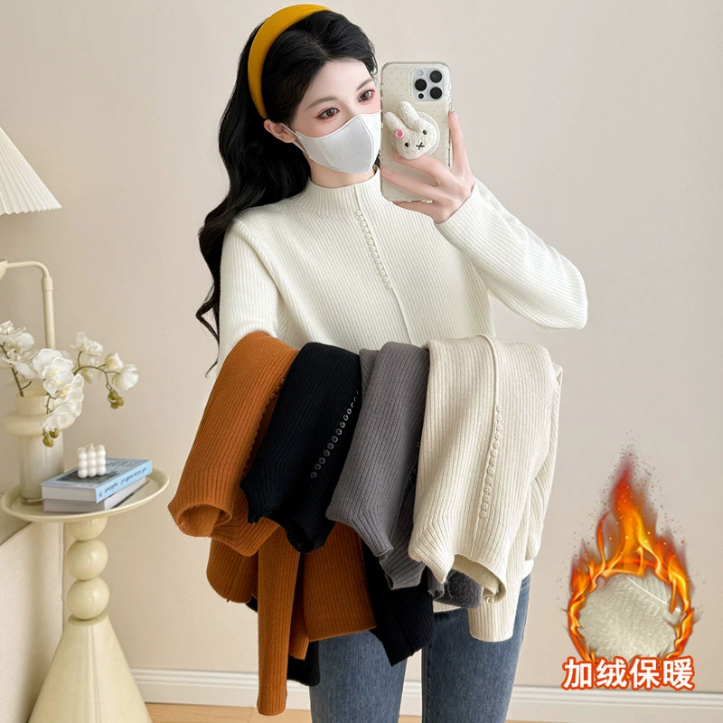 Winter keep warm knitted sweater for pregnant