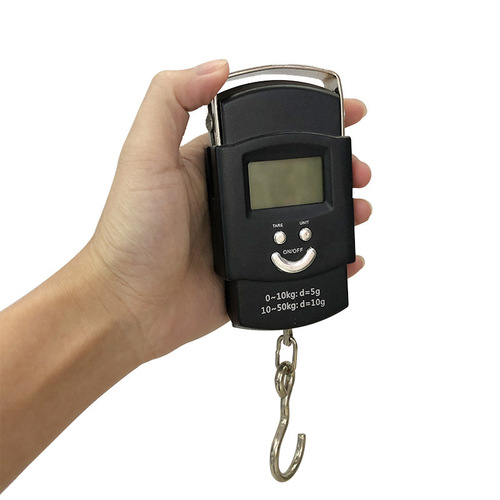 A08 High-Precision Portable Scale 50kg Electronic Handheld Scale Mini Hook Scale Suitcase Scale Courier Scale Fishing Scale