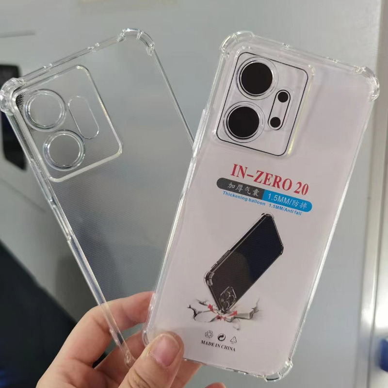 Four-corner drop-resistant transparent TPU mobile phone case for voice transmission Zero20 foreign processable lanyard protective case Four-corner drop-resistant transparent TPU mobile phone case for voice transmission Zero20 foreign processable lanyard protective case