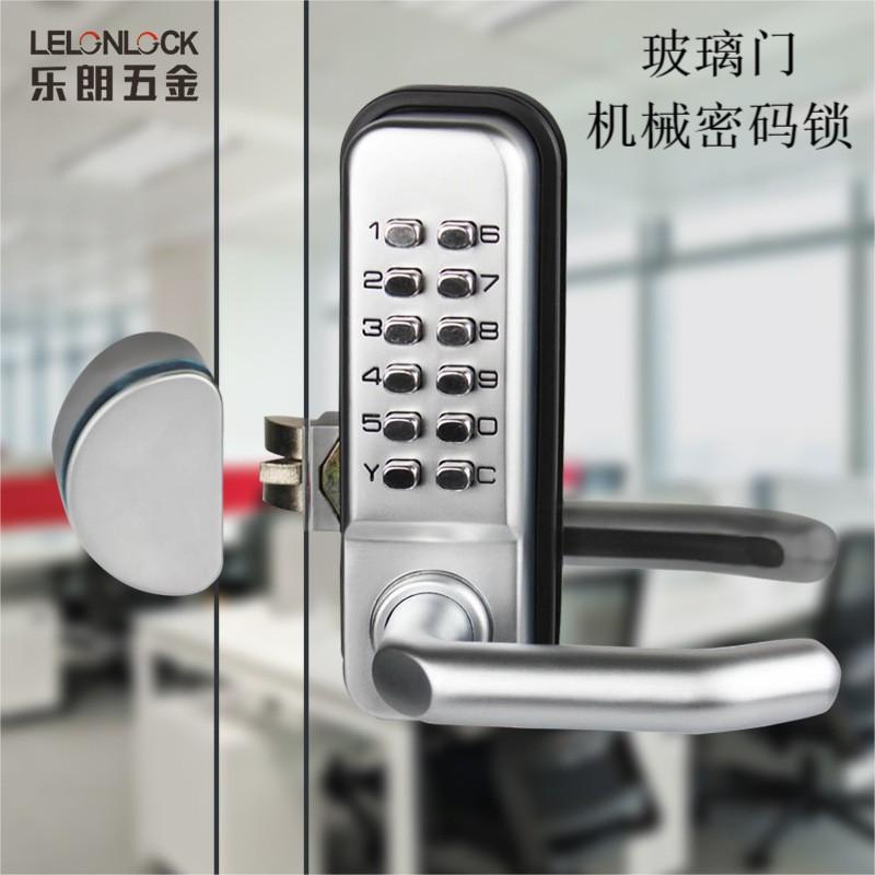 Cerradura de contraseña mecánica de puerta de vidrio transfronteriza Cerradura de puerta antirrobo de oficina de tienda Cerradura de contraseña de botón digital impermeable al aire libre