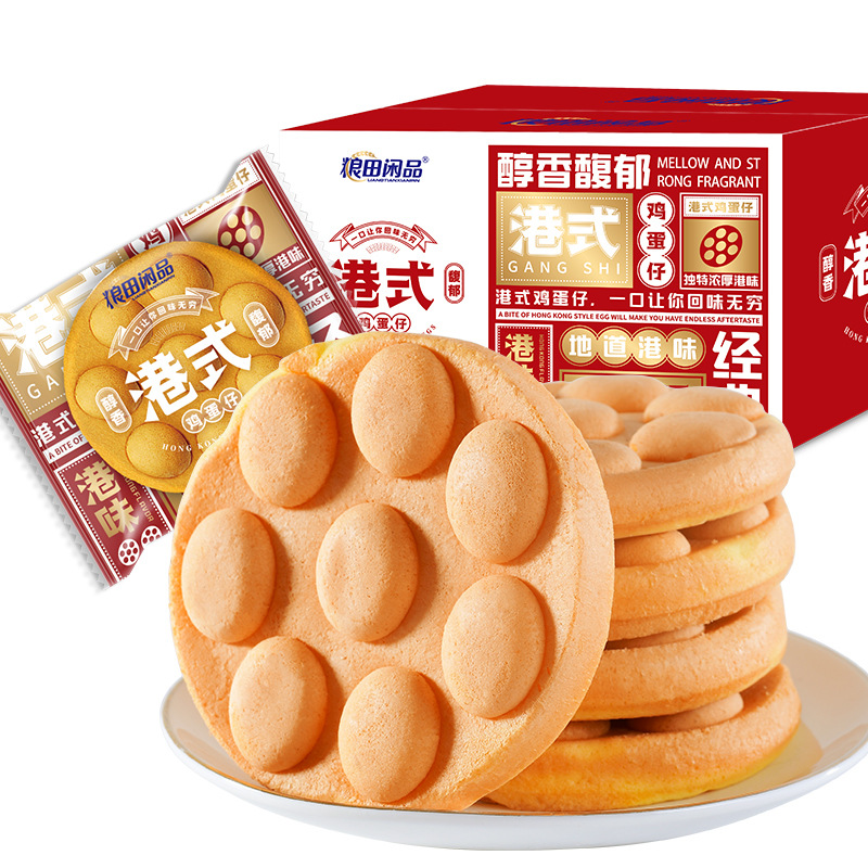粮田闲品鸡蛋仔400g整箱