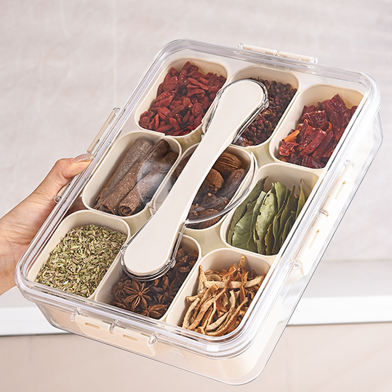 キッチン香料分格密封収納ケース家庭用サンショウ八角形調味料セット|undefined