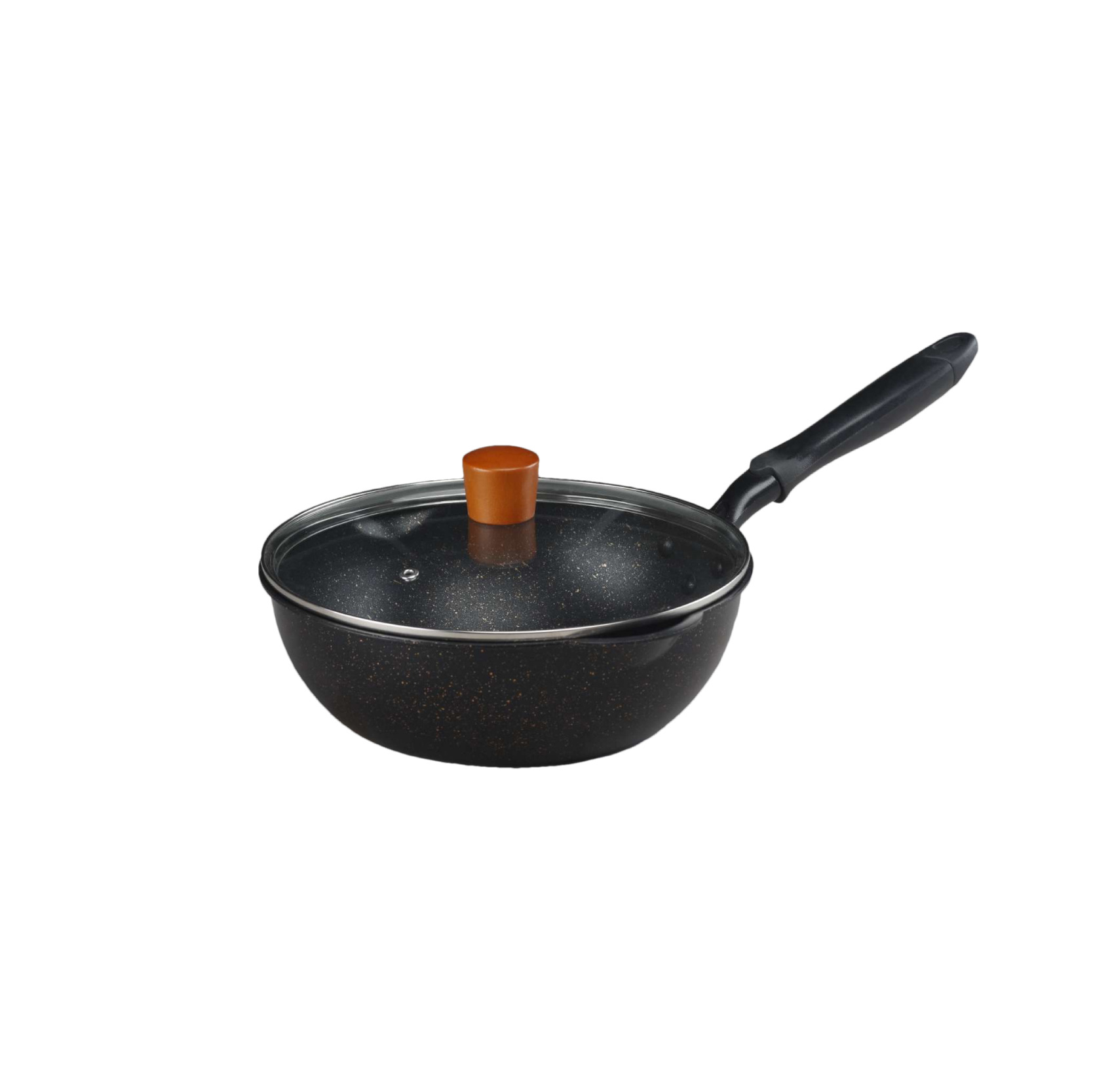 커버가 있는 24cm 흑요석