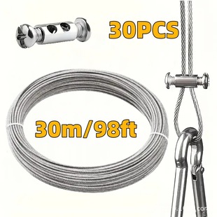 Cross-border stainless steel wire rope chuck clothesline steel wire rope aluminum sleeve pressing rigging cable cable curtain wall rigging