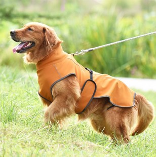 Cross-Border New Product Reflective Big Dog Clothes Autumn and Winter Warm Pet Jacket Golden Retriever Labrador Dog Cotton Coat