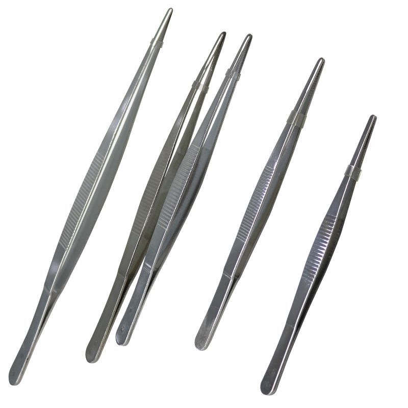 Pinzas de acero 304 pinzas dentadas pinzas de acero inoxidable pinzas de tejido 14 16 18 20 25cm pinzas