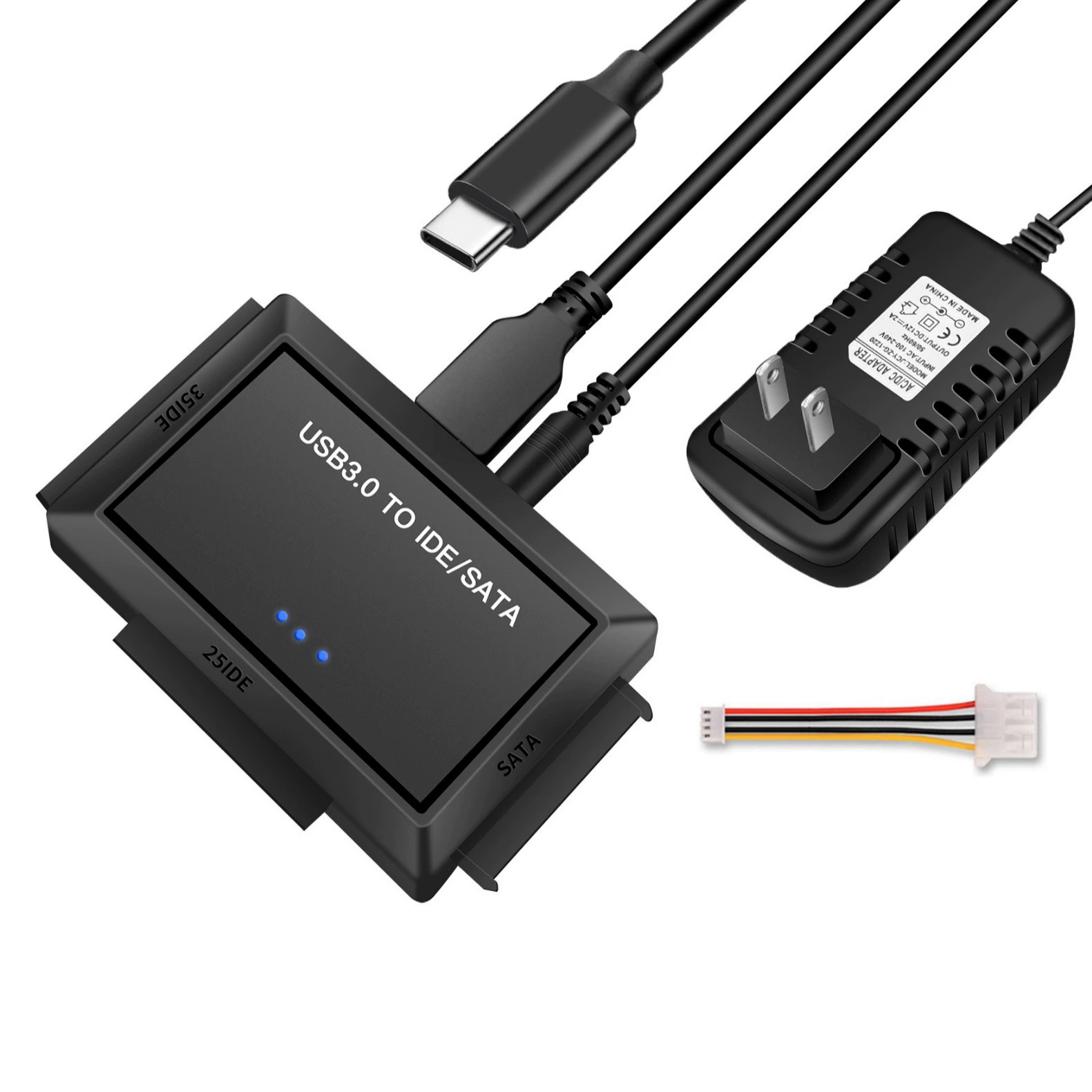 USB 3.1 на IDE/SATA адаптер Type-C для 2.5/3.5" жёстких дисков, простой кабель для подключения диска