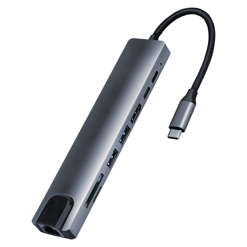 Type-c拡張ドック八合一回転HDMI/TF/SDカードリーダーUSB-C多機能macbook拡張ドック|undefined