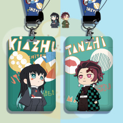 Cartoon belt lanyard halter student campus card holder document holder work permit children's meal card bus access card wholesale