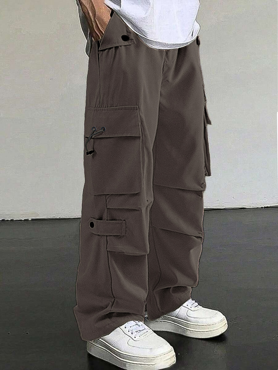 Función transfronteriza paracaídas americano pantalones de caída para hombres caño amplio piernas rectas secado rápido pantalones casuales para hombres
