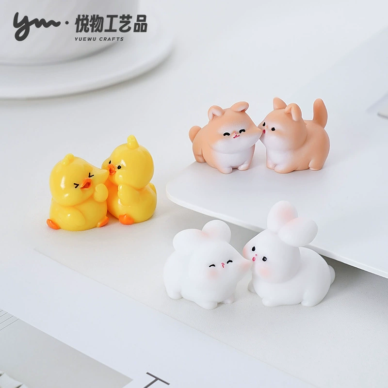 Креативные милые лица котенка кролика diy украшения слепые сумки аксессуары микро-ландшафтный рабочий стол автомобильный маленький украшение