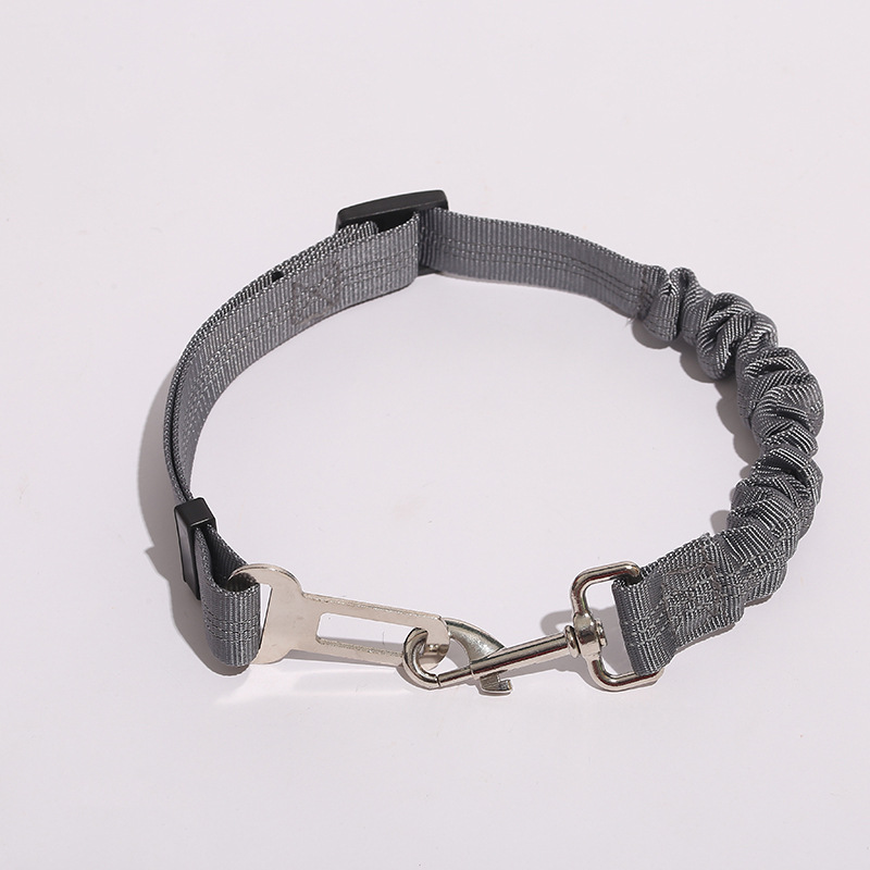 Accessoires pour animaux de compagnie : ceinture de sécurité auto élastique réfléchissante, laisse de sécurité pour chien._voghion.com