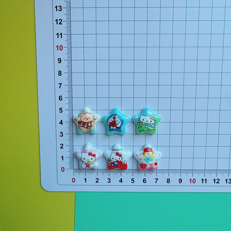 多巴胺可爱印花kt哆唻A梦五角星diy配件手机壳发夹洞洞鞋饰品配件|undefined