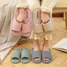 2026新款时尚百搭布底拖鞋室内家居木地板静音防滑情侣四季通用男