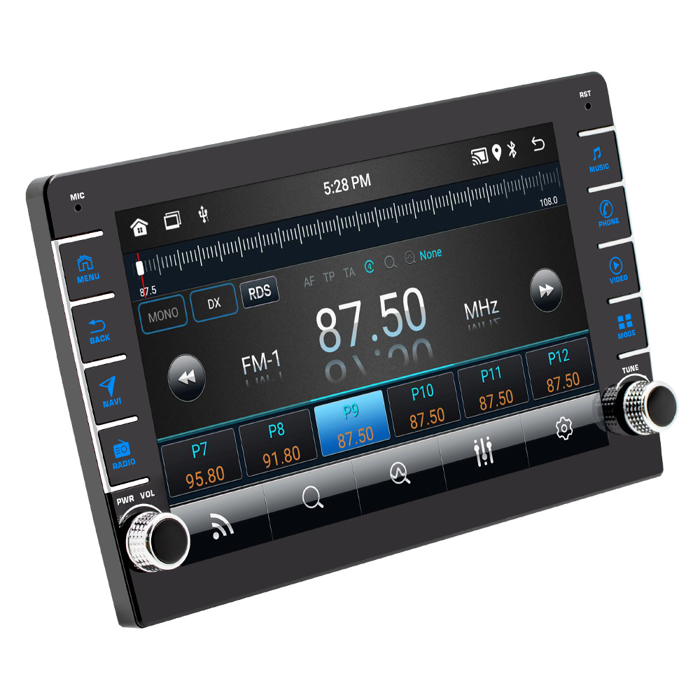 Navegador GPS para coche con pantalla grande de 9 pulgadas, Android, Bluetooth, reproductor de audio MP5, pantalla de control central.
