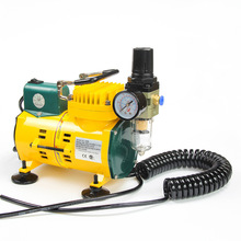 叶红YEHONG AC-108B 模型上色工具气泵套装黄色小型气泵 可调气压