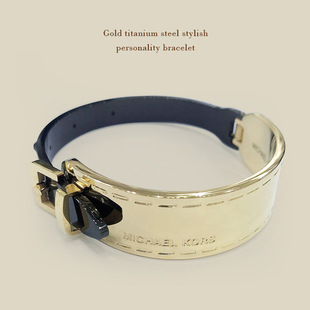 New Black Titanium Steel Dongdaemun Bracelet Women's ins Trendy Cold Style Elegant Bracelet Jewelry