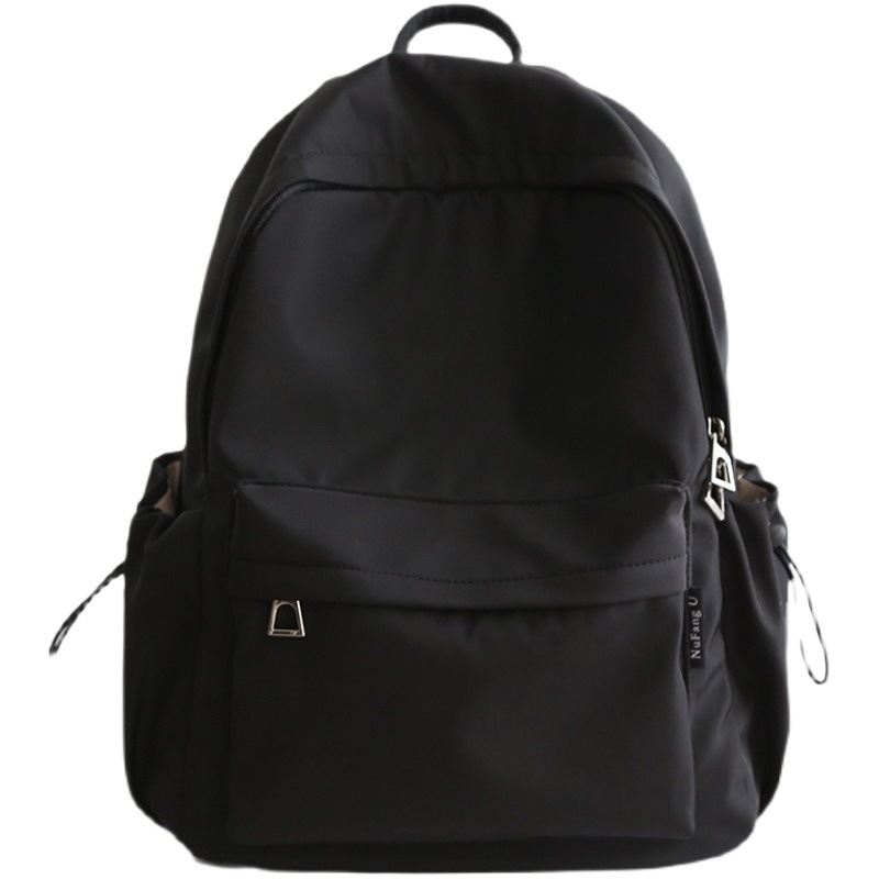 New Style Forest-Style Versatile Simple Solid Color Backpack for Women, Fashionable Niche Casual School Bag, Large Capacity College Student Backpack