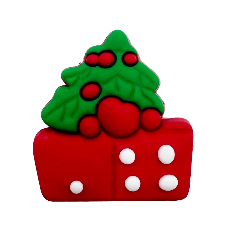 メーカー卸売Q版クリスマス洞洞シューズアクセサリー、厚みのあるエポキシ樹脂製シューズフラワー、DIY装飾アクセサリーシューズバックル|undefined
