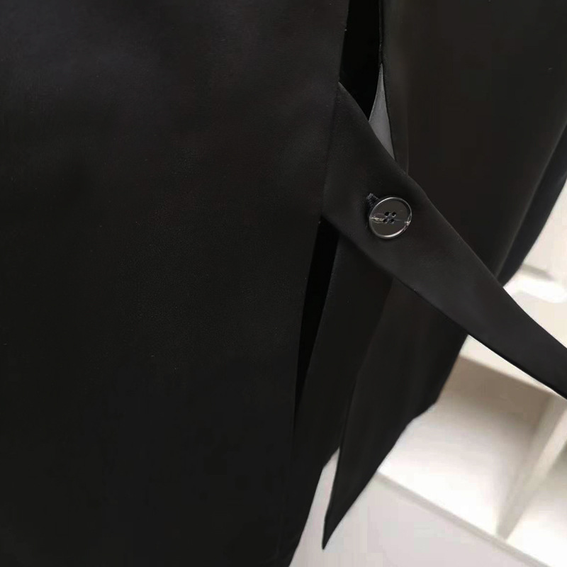 Elegant Black Long-sleeve Blazer For Women Lightweight Coat_voghion.com