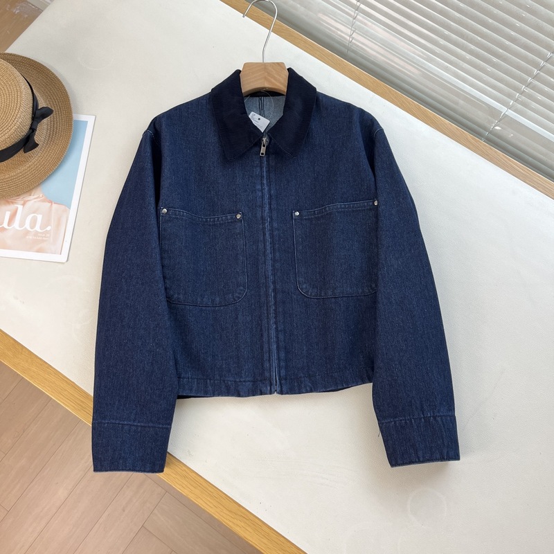 质甄女装休闲拉链短茄克外套翻领时尚百搭夹克25秋季新款479208|undefined
