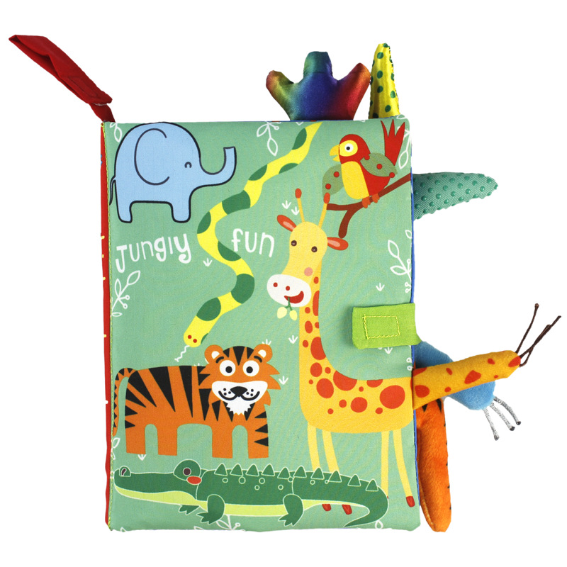 kidsbooks baby cloth book three-dimensional tail baby cloth book tearable black white red ringing paper book toy