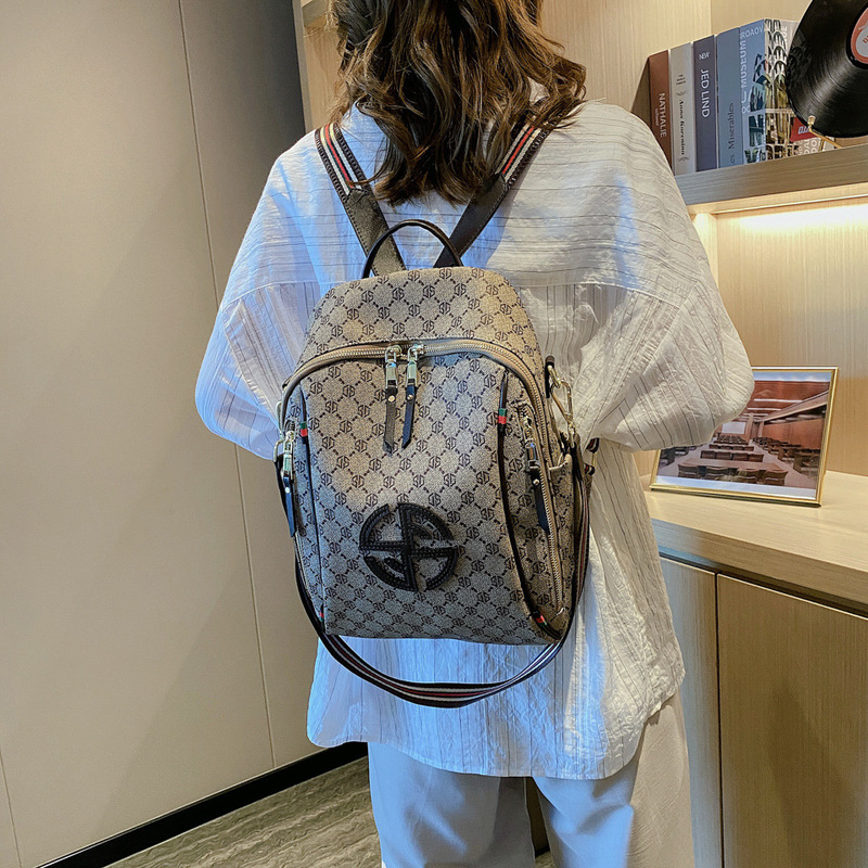 2024新型リュックサック女性韓国版かばん百合レジャー旅行斜めショルダーバッグ大容量多目的リュックサック|undefined