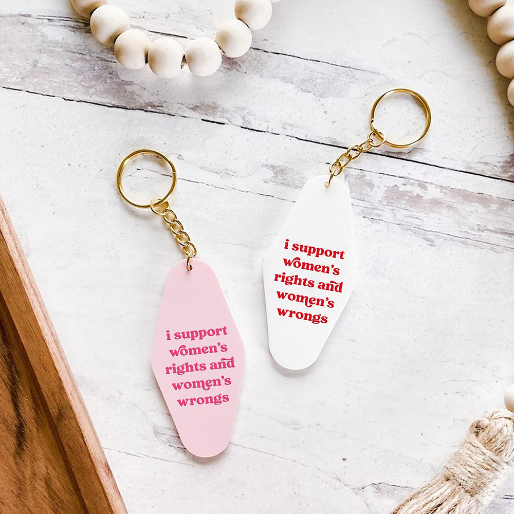 Letter Pattern Casual Elegant Lady Letter Arylic Keychain