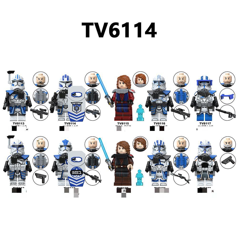 外贸货品TV6114科幻电影系列益智拼装积木人仔玩具OPP袋装