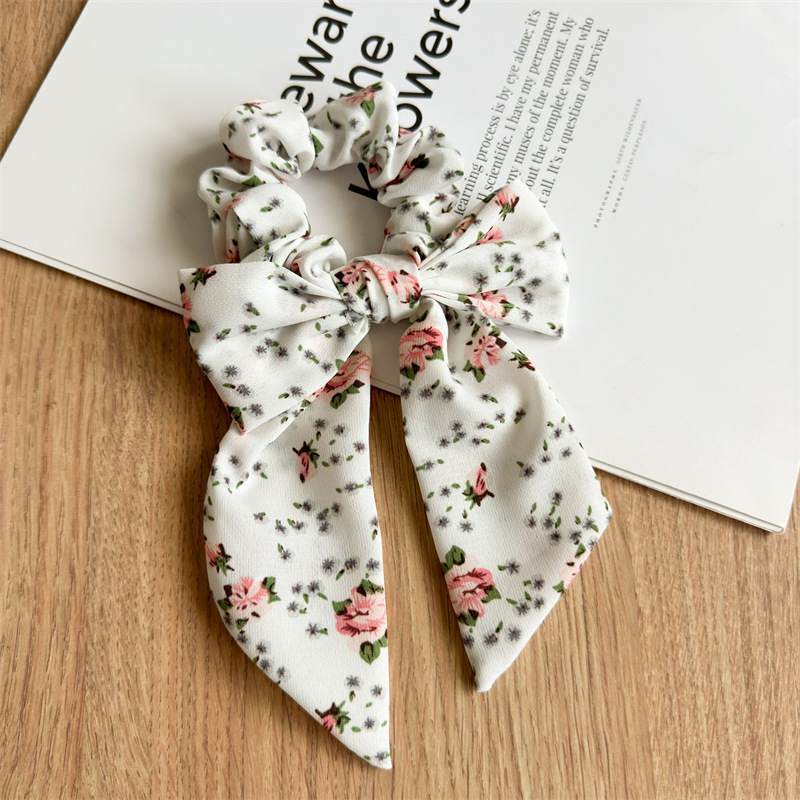 18g Weight Hair Tie Hair Accessories Type 1 Piece Quantity Casual, Holiday, Street Occasion Cloth Material Flower Pattern All Seasons Season Women's Gender Elegant, Sweet, Simple Style Style Elegant Sweet Simple Style Women's Flower Cloth Hair Tie 6