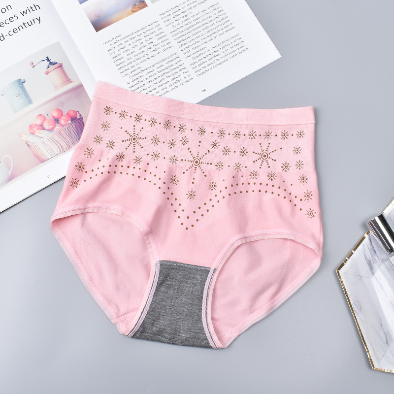 Warm Nest Pants Negative Ion Palace Protector Girls Underwear Graphene Breathable Bottom Crotch Lifting Hip High Waist Tummy Control Seamless Underwear Women