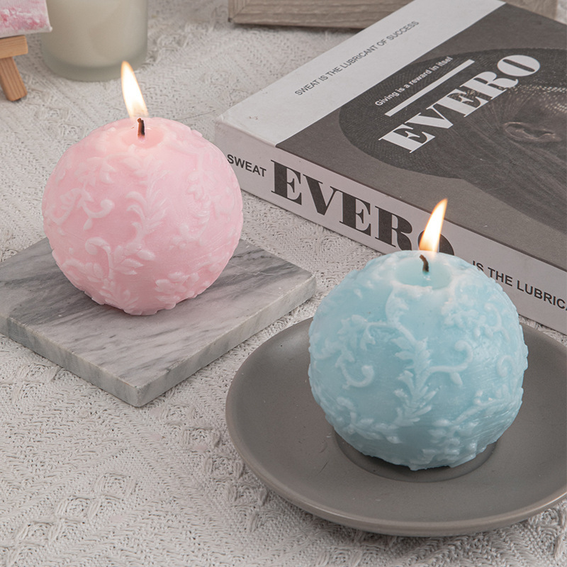 Conjunto de velas aromáticas decorativas com flores_voghion.com