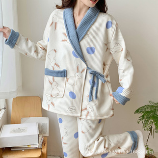 Air cotton confinement clothing autumn and winter postpartum maternity nursing maternity pajamas for women spring and autumn