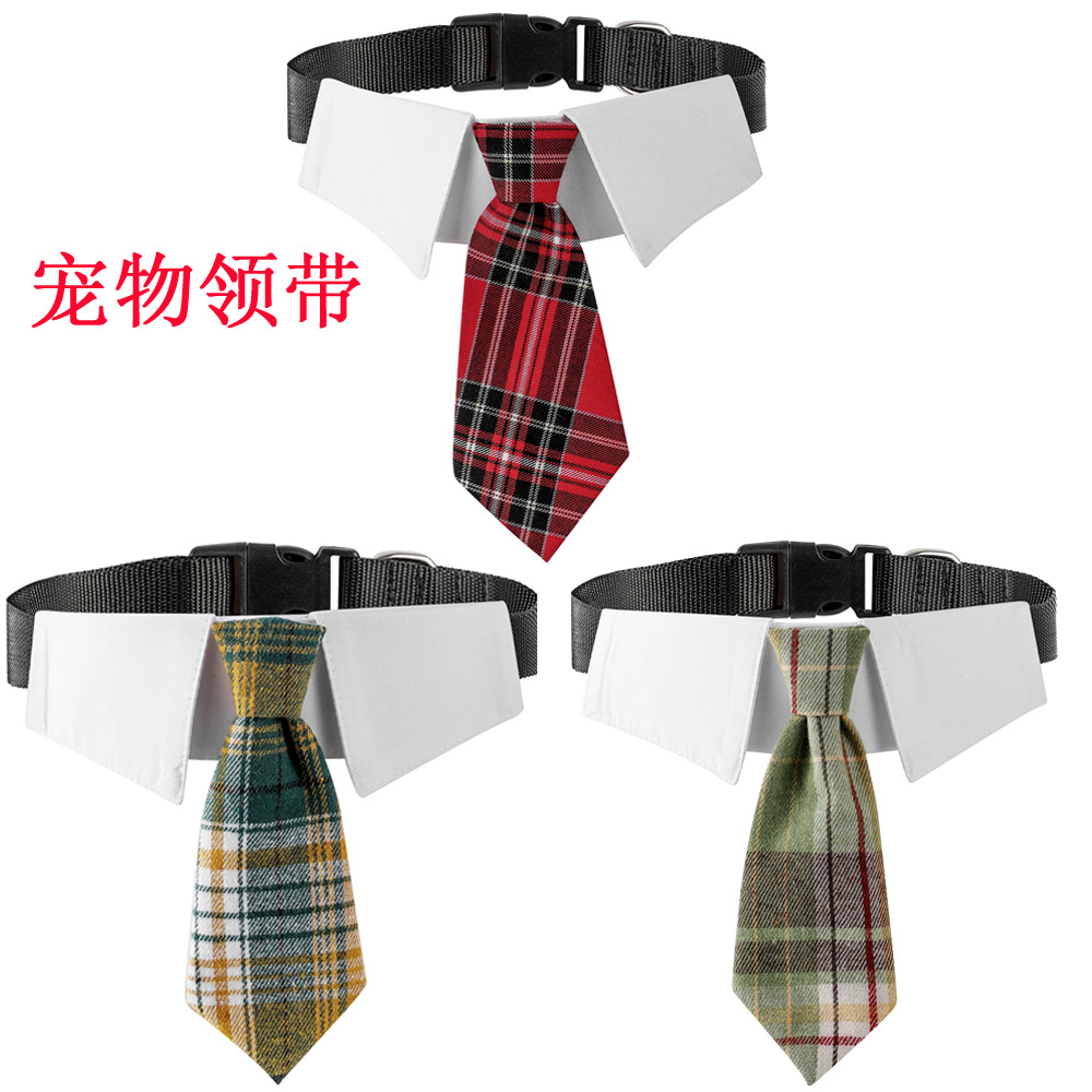 Tanpopo corbata de Navidad collar de tela escocesa para mascotas accesorios de ropa para perros pequeños, medianos y grandes corbata de perro Toalla de triángulo